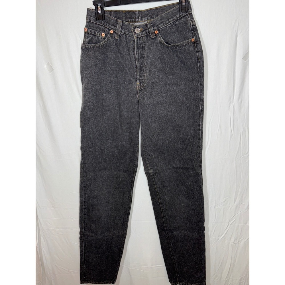 Vintage Levis 17501-0658 Black High Waisted Jeans Womens Classic Denim Made‎ USA